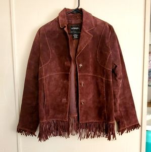 Outbrook genuine leather suede jacket